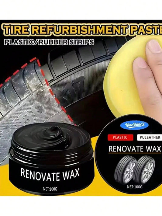 KineShineX Car Interior Polishing And Restoration Paste; Wax For Polishing And Touch-Up On Steering Wheels, Center Consoles, Dashboards, And Leather Seats; Scratch Repair Paste For Plastic Parts And B