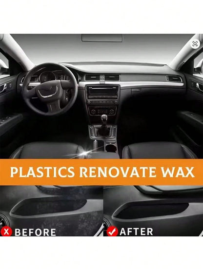 KineShineX Car Interior Polishing And Restoration Paste; Wax For Polishing And Touch-Up On Steering Wheels, Center Consoles, Dashboards, And Leather Seats; Scratch Repair Paste For Plastic Parts And B