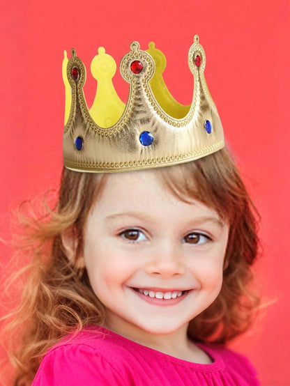 King Crown Birthday Hats For Boys Girls, Royal Birthday Crown Party Hats Set, Suitable For Birthday, Baby Shower, Kids Party- Classroom School Party Supplies, Fit For Birthday Party And Stage Perform