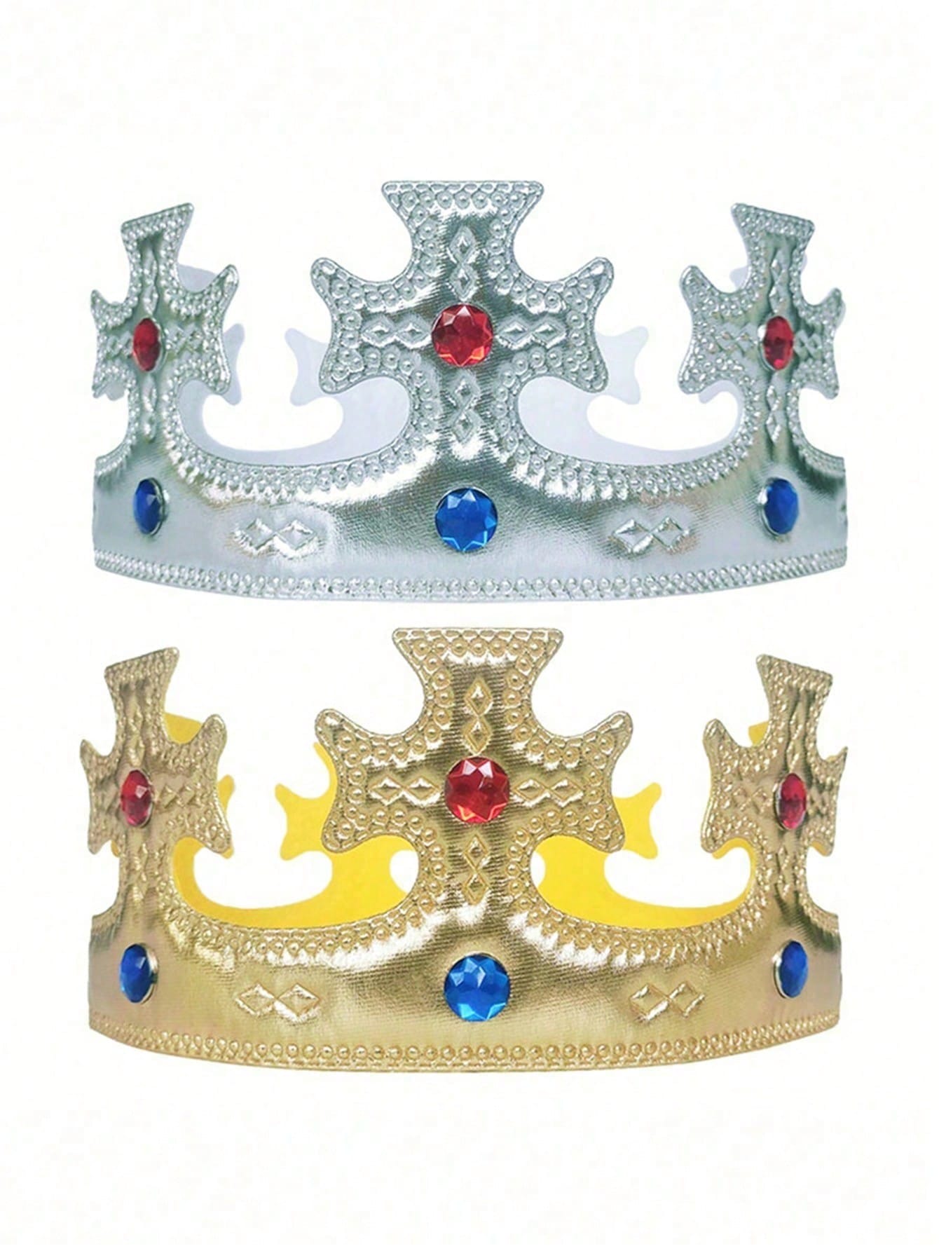 King Crown Birthday Hats For Boys Girls, Royal Birthday Crown Party Hats Set, Suitable For Birthday, Baby Shower, Kids Party- Classroom School Party Supplies, Fit For Birthday Party And Stage Perform