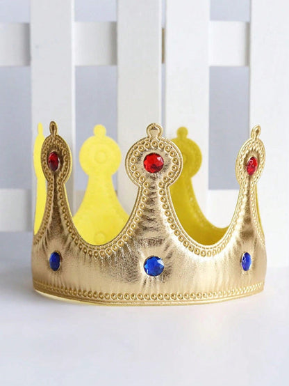 King Crown Birthday Hats For Boys Girls, Royal Birthday Crown Party Hats Set, Suitable For Birthday, Baby Shower, Kids Party- Classroom School Party Supplies, Fit For Birthday Party And Stage Perform