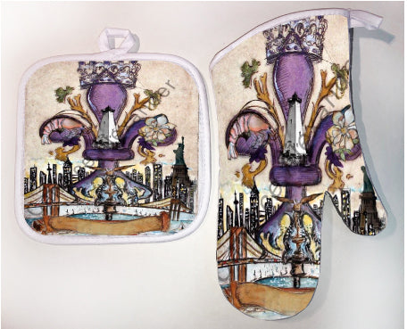 Pot Holder & Oven Mitt Set