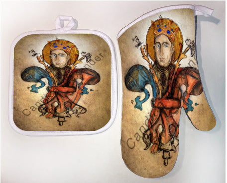 Pot Holder & Oven Mitt Set