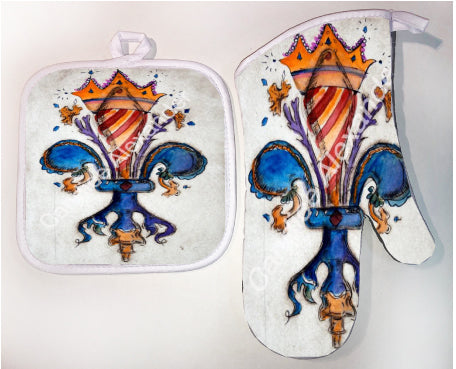 Pot Holder & Oven Mitt Set