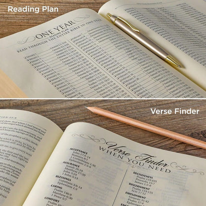 KJV Holy Bible, Note-Taking Bible, Faux Leather Hardcover- King James Version, Brown/Pink (KJV Note-Taking Editions)
