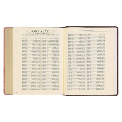 KJV Holy Bible, Note-Taking Bible, Faux Leather Hardcover- King James Version, Brown/Pink (KJV Note-Taking Editions)