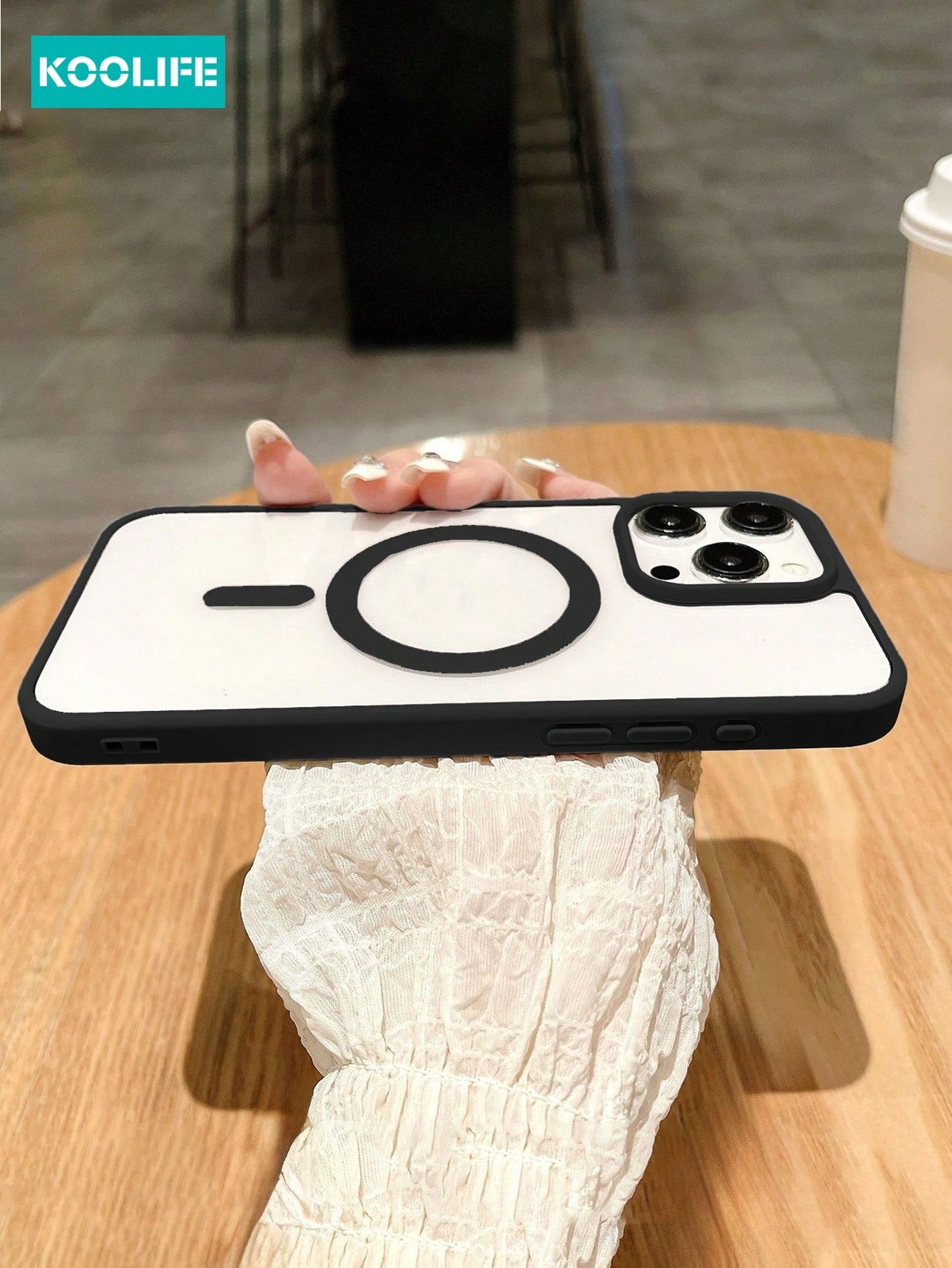 Koolife 1pc Acrylic Magnetic Wireless Charging 2-In-1 Shockproof Slim Phone Case With Milk Candy Color TPU Edge For IPhone 18 Pro/18 Pro Max/17 Pro Max/17/17 Pro/17 Air/16/16 Pro Max/16 Pro/15/15 Pro