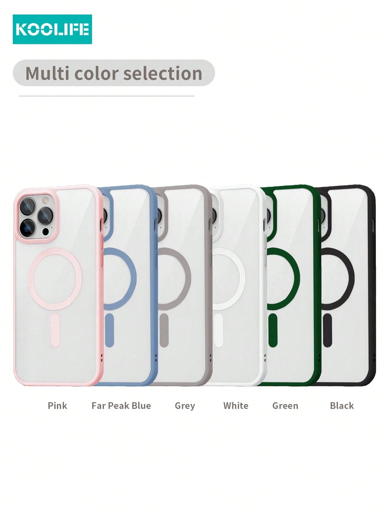Koolife 1pc Acrylic Magnetic Wireless Charging 2-In-1 Shockproof Slim Phone Case With Milk Candy Color TPU Edge For IPhone 18 Pro/18 Pro Max/17 Pro Max/17/17 Pro/17 Air/16/16 Pro Max/16 Pro/15/15 Pro