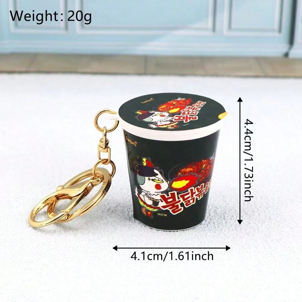 Korean Simulation Snack Bag Keychain Turkey Noodles Instant Noodles Pendant Fun Food Miniature