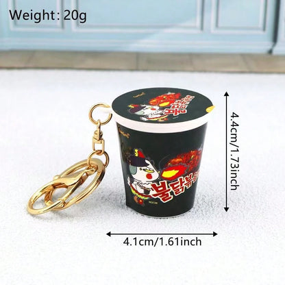 Korean Simulation Snack Bag Keychain Turkey Noodles Instant Noodles Pendant Fun Food Miniature