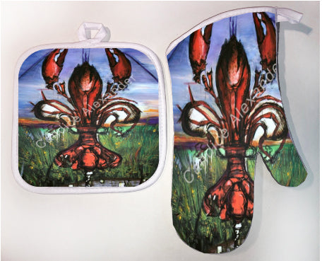 Pot Holder & Oven Mitt Set