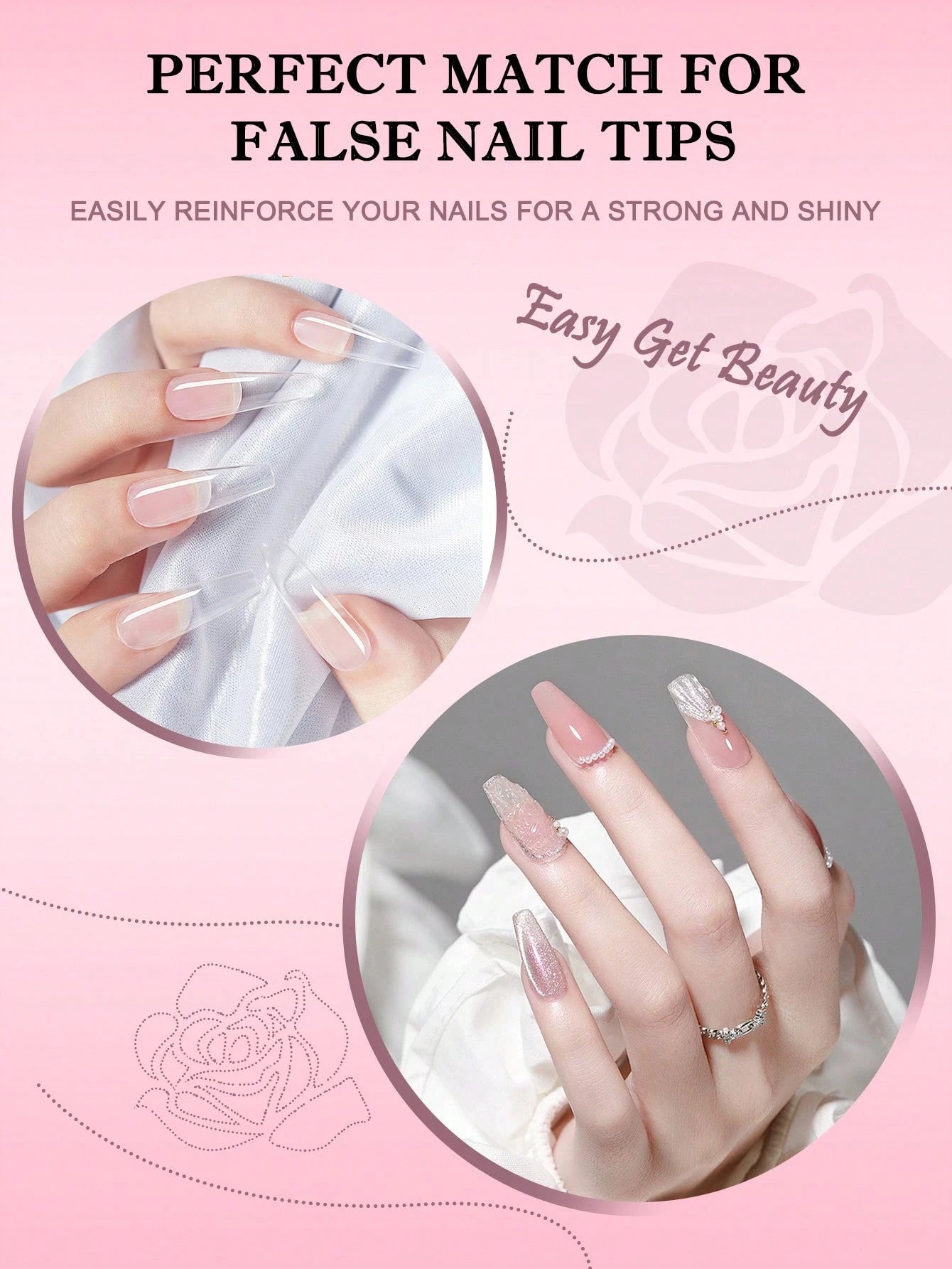LadyMisty Super Strong Nail Glue 10g For Press On Nails- Quick Drying, Semi Solid, Long Lasting, No UV Light Needed
