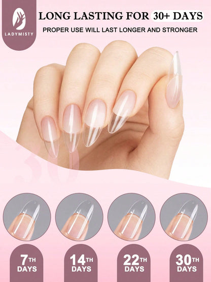 LadyMisty Super Strong Nail Glue 10g For Press On Nails- Quick Drying, Semi Solid, Long Lasting, No UV Light Needed