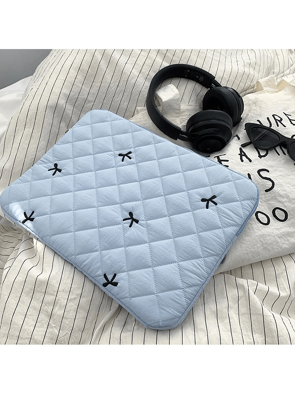 Laptop Sleeve 11,13-14, 15-16 Inch Laptop Case, Soft Protective Bag With Embroidered Bows, Compatible With 11-16 Inch Chromebook PC Notebook, Teacher