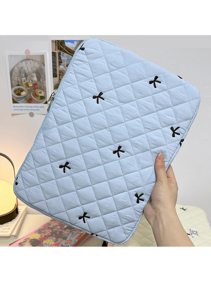 Laptop Sleeve 11,13-14, 15-16 Inch Laptop Case, Soft Protective Bag With Embroidered Bows, Compatible With 11-16 Inch Chromebook PC Notebook, Teacher