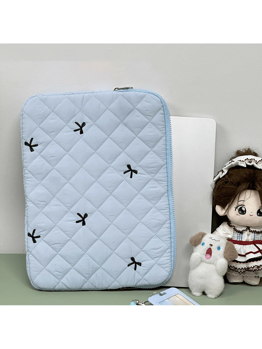 Laptop Sleeve 11,13-14, 15-16 Inch Laptop Case, Soft Protective Bag With Embroidered Bows, Compatible With 11-16 Inch Chromebook PC Notebook, Teacher