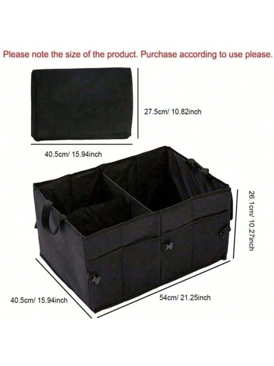 Large Capacity Car Storage Box, Collapsible Cargo Container For Car/Truck Trunk