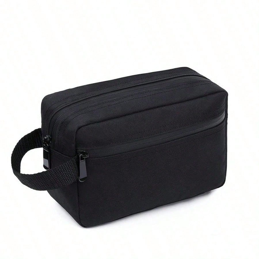 Large Capacity Travel Makeup & Toiletries Organizer Bag- Lightweight Cosmetic Storage Box With Letter Print, Suitable For Men & Women, Zippered Makeup Bag, Daily Travel Handbag