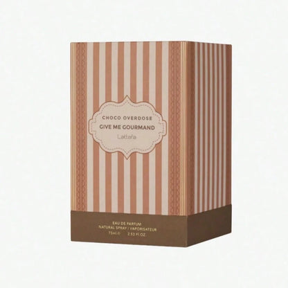 Lattafa Choco Overdose Eau De Parfum, Gourmand Collection, Dark Chocolate Fudge And Caramel Fragrance, 75ml Spray, Sweet And Elegant Give Me Gourmand Collection