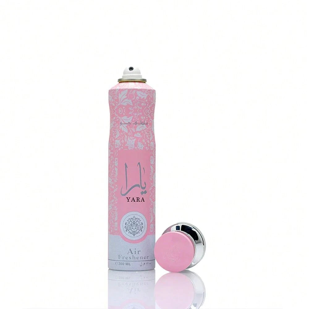 Lattafa Yara Air Freshener Unisex 10.1oz/300ml – Air Freshener, Long-Lasting, For Unisex, Sweet Floral, Pink, Suitable For Living Room