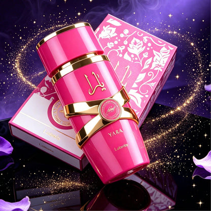 Lattafa Yara Candy For Women Eau De Parfum Spray 3.4 Ounce 100ml Long Lasting Perfume Spray Vanilla Fruity Citrus Floral Scent Natural Women Fragrance Daily Dating Travel Perfume Gift