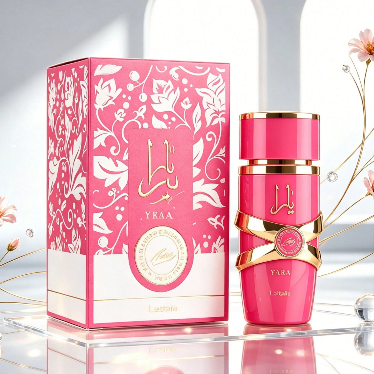 Lattafa Yara Candy For Women Eau De Parfum Spray 3.4 Ounce 100ml Long Lasting Perfume Spray Vanilla Fruity Citrus Floral Scent Natural Women Fragrance Daily Dating Travel Perfume Gift