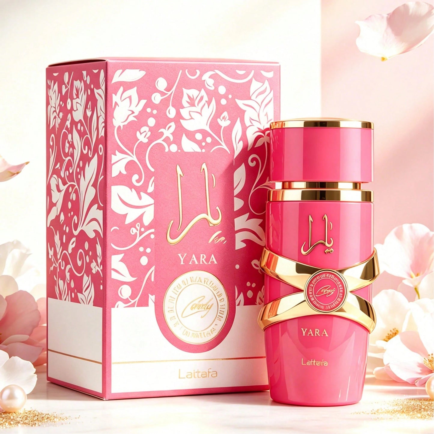Lattafa Yara Candy For Women Eau De Parfum Spray 3.4 Ounce 100ml Long Lasting Perfume Spray Vanilla Fruity Citrus Floral Scent Natural Women Fragrance Daily Dating Travel Perfume Gift