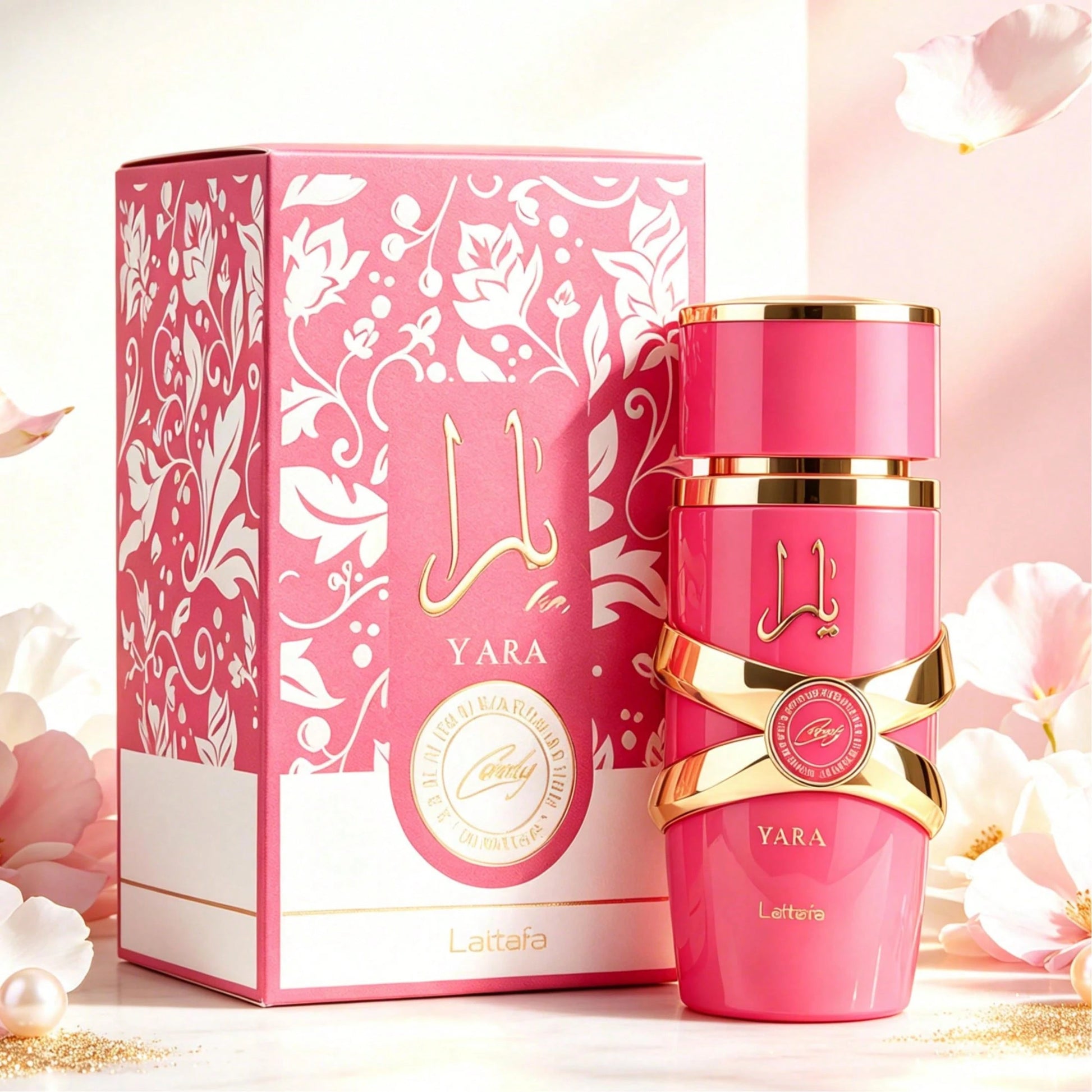Lattafa Yara Candy For Women Eau De Parfum Spray 3.4 Ounce 100ml Long Lasting Perfume Spray Vanilla Fruity Citrus Floral Scent Natural Women Fragrance Daily Dating Travel Perfume Gift