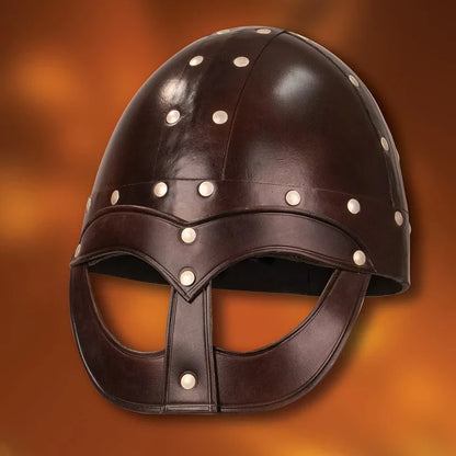 Leather Vendel Viking Helmet