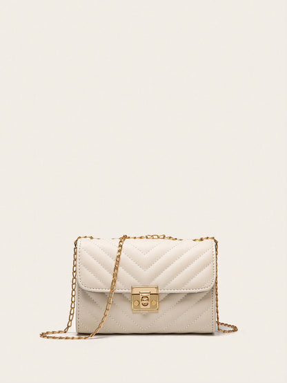 Lightweight Business Casual Women's Quilted Crossbody Bag, Fashionable Chain Clutch Handbag, Shoulder Bag, Square Bag, Suitable For Teenage Girls, Women, College Students, Young Professionals And Offi