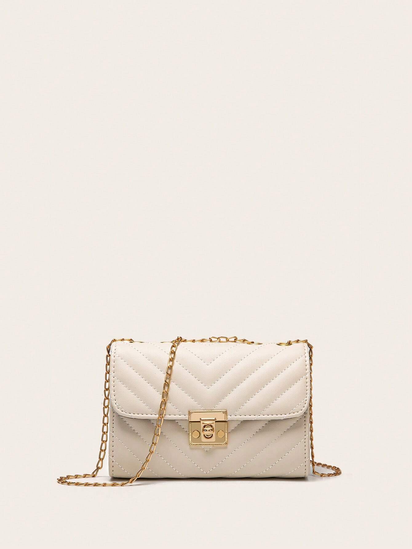 Lightweight Business Casual Women's Quilted Crossbody Bag, Fashionable Chain Clutch Handbag, Shoulder Bag, Square Bag, Suitable For Teenage Girls, Women, College Students, Young Professionals And Offi