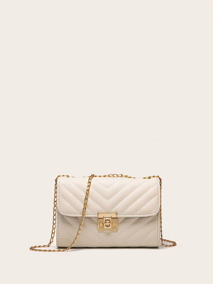 Lightweight Business Casual Women's Quilted Crossbody Bag, Fashionable Chain Clutch Handbag, Shoulder Bag, Square Bag, Suitable For Teenage Girls, Women, College Students, Young Professionals And Offi
