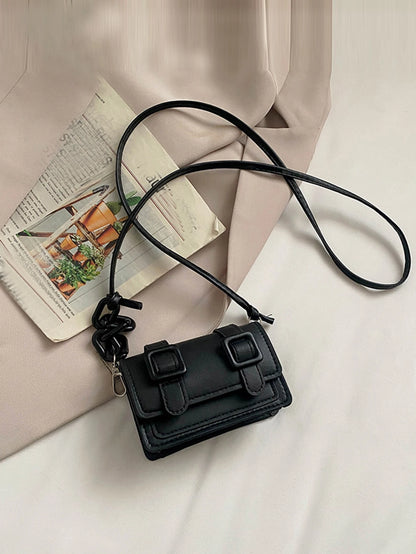 Lightweight,Business Casual Mini Buckle Decor Flap Crossbody Bag For Teen Girls Women College Students,Rookies & White-collar Workers Perfect for Office,College,Work,Business,Commute,Outdoors, Travel