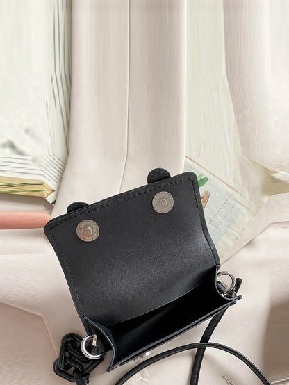 Lightweight,Business Casual Mini Buckle Decor Flap Crossbody Bag For Teen Girls Women College Students,Rookies & White-collar Workers Perfect for Office,College,Work,Business,Commute,Outdoors, Travel