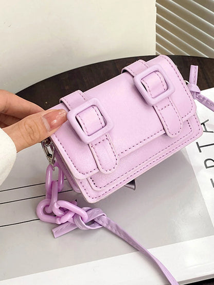 Lightweight,Business Casual Mini Buckle Decor Flap Crossbody Bag For Teen Girls Women College Students,Rookies & White-collar Workers Perfect for Office,College,Work,Business,Commute,Outdoors, Travel