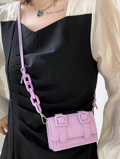 Lightweight,Business Casual Mini Buckle Decor Flap Crossbody Bag For Teen Girls Women College Students,Rookies & White-collar Workers Perfect for Office,College,Work,Business,Commute,Outdoors, Travel