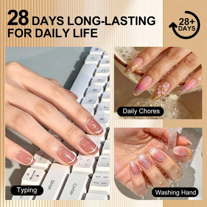 LIMEGIRL Super Strong Fake Nail Glue, 8ml No UV Lamp Needed, Long-Lasting & Durable, Maximum Strength, No Residue, Easy To Apply