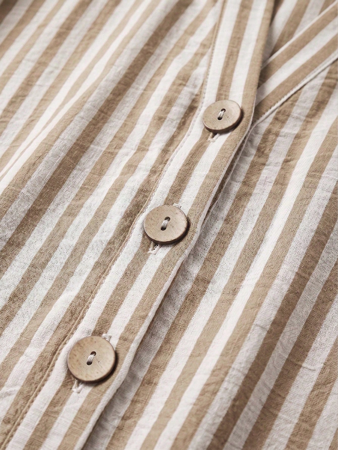 Linhara CURVE Plus Size Women's Woven Casual Striped Shirt