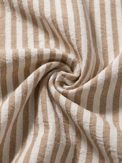 Linhara CURVE Plus Size Women's Woven Casual Striped Shirt