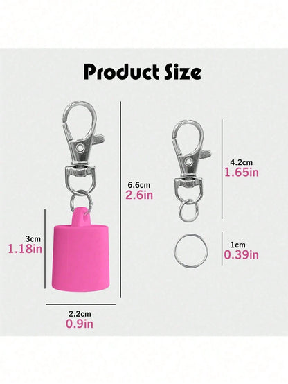 Lip Gloss Keychain Storage Box, Lip Balm Keychain Cover, Portable Lip Gloss Storage Box Compatible With LANGIGE 0.35oz, Aquaphor 0.35oz And Jack Black 0.25oz Lip Gloss, Portable Clip-On Lip Balm Keych