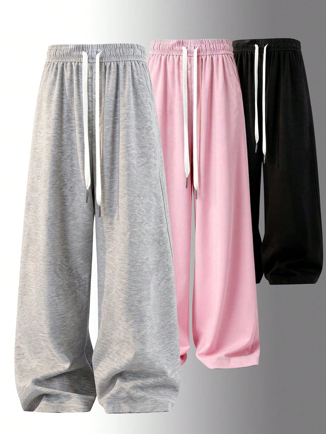 Loose Fit Drawstring Design Casual Wide Leg Pants, Suitable For Outdoor Sports And Daily Wear In Summer & Autumn, Great Gift For Girlfriend Back To School Season Spring