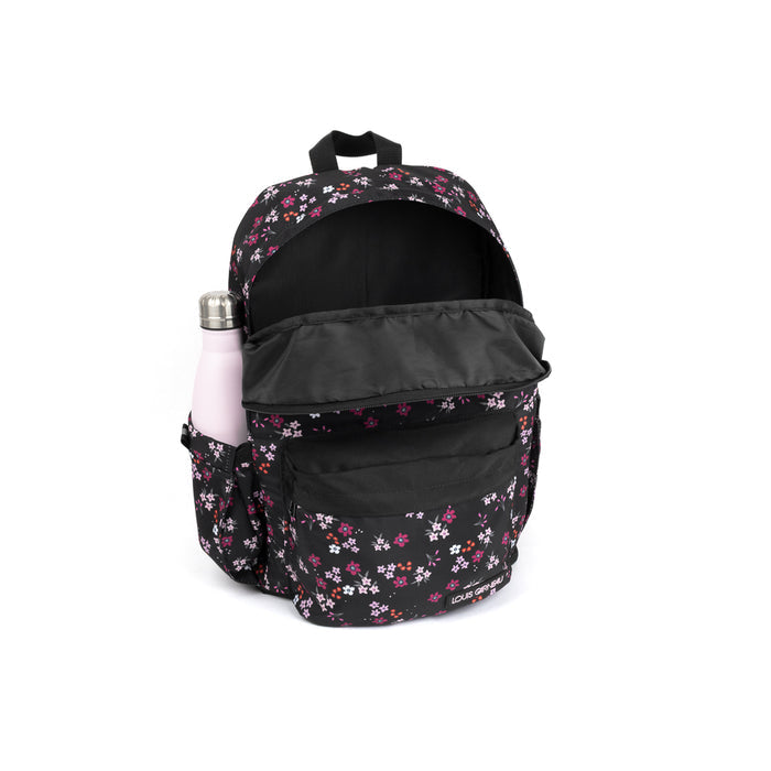 122301-98-LGFLORALSACADOSAVECPOCHETTEISOLEE-02-LOUIS GARNEAU | FLORAL SCHOOL BAG-Kids Backpacks | Accessories-LOUIS GARNEAU-Yellow Shoes