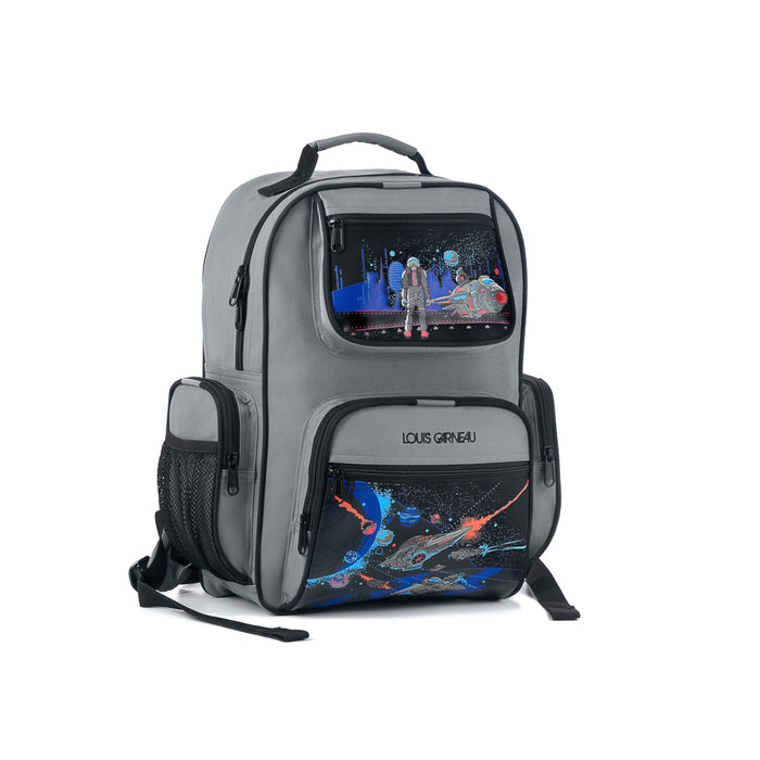 120963-05-LG_SPACE_SAC_A_4_POCHETTES-01-Louis Garneau Space Back-to-School Bundle-Kids Backpacks | Accessories-Yellow Shoes-Yellow Shoes