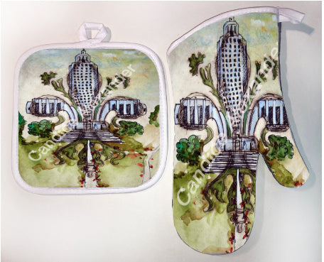 Pot Holder & Oven Mitt Set