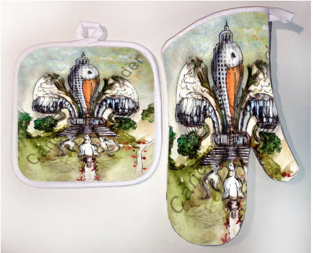 Pot Holder & Oven Mitt Set