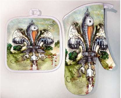 Pot Holder & Oven Mitt Set