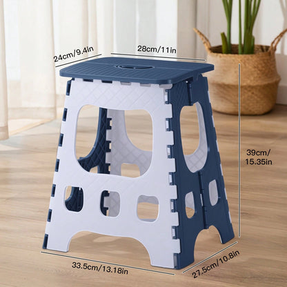 LOVEWE 330 Lbs Load Folding Stool, Sturdy Plastic Step Stool, Compact Foldable Design For Indoor & Outdoor Use