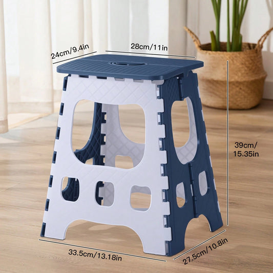 LOVEWE 330 Lbs Load Folding Stool, Sturdy Plastic Step Stool, Compact Foldable Design For Indoor & Outdoor Use