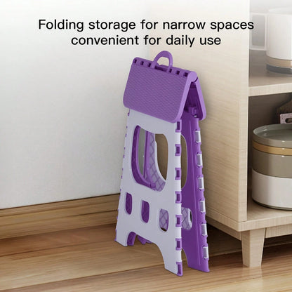 LOVEWE 330 Lbs Load Folding Stool, Sturdy Plastic Step Stool, Compact Foldable Design For Indoor & Outdoor Use