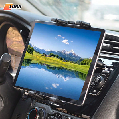 LRBH Universal Car Mount [2 In 1] CD Slot GPS Car Mount For 7-12.4 Inch Tablet, CD Player Cell Phone Holder For 3.5-7 Inch Smartphone Dash Stand For IPad Pro/Air/Mini